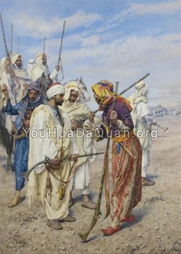 Bedouins preparing a raiding party - 朱里奥·罗萨迪